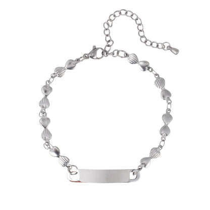Double Heart Link Bracelet - NBR-115