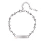 Double Heart Link Bracelet - NBR-115