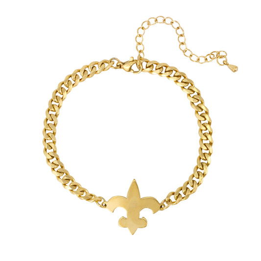 Fleur De Lis Charm Bracelet - NBR-123