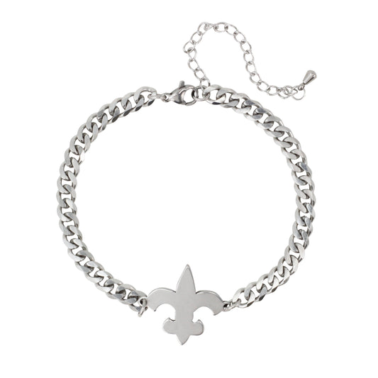 Fleur De Lis Charm Bracelet - NBR-123