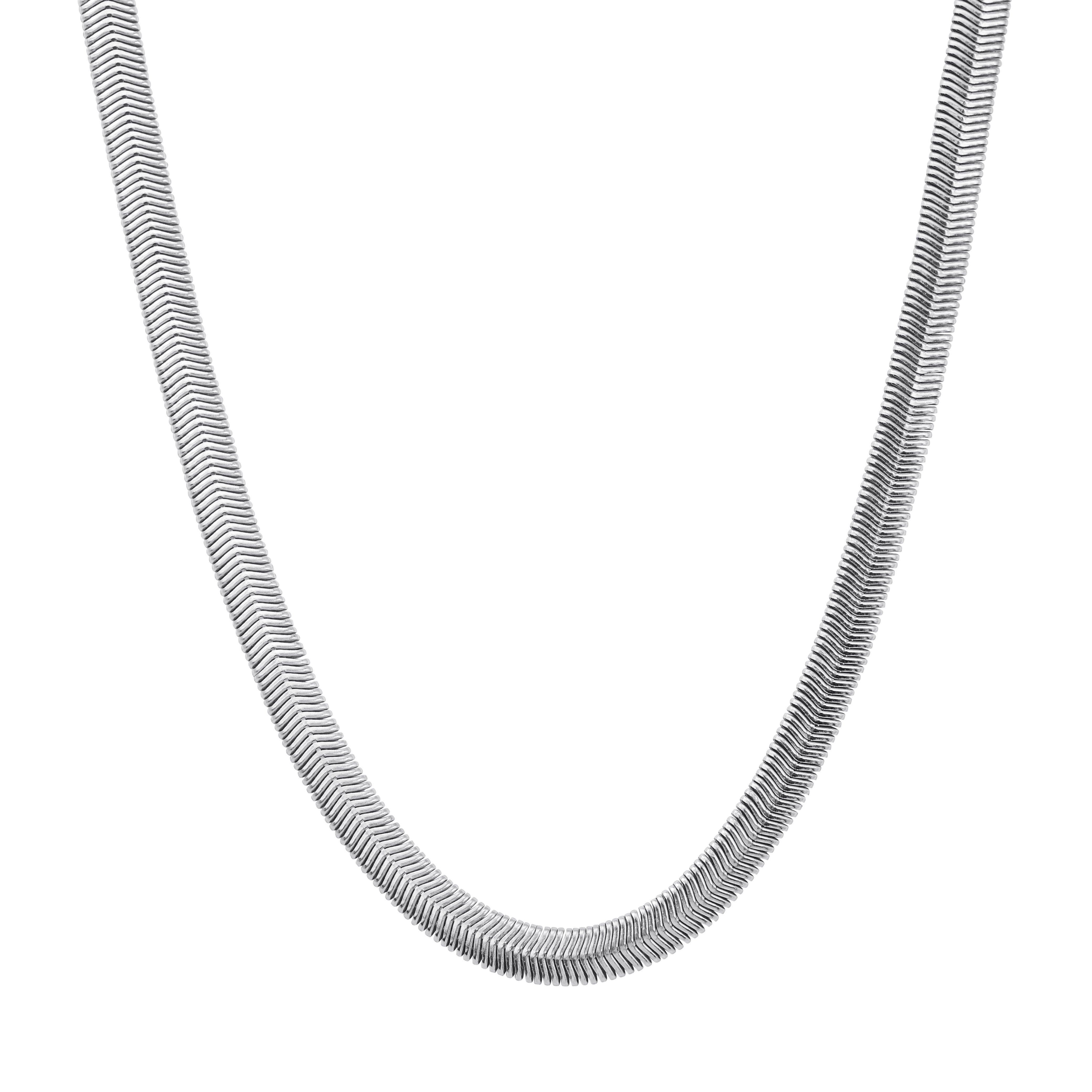6MM FLAT COIL CHAIN SILVER