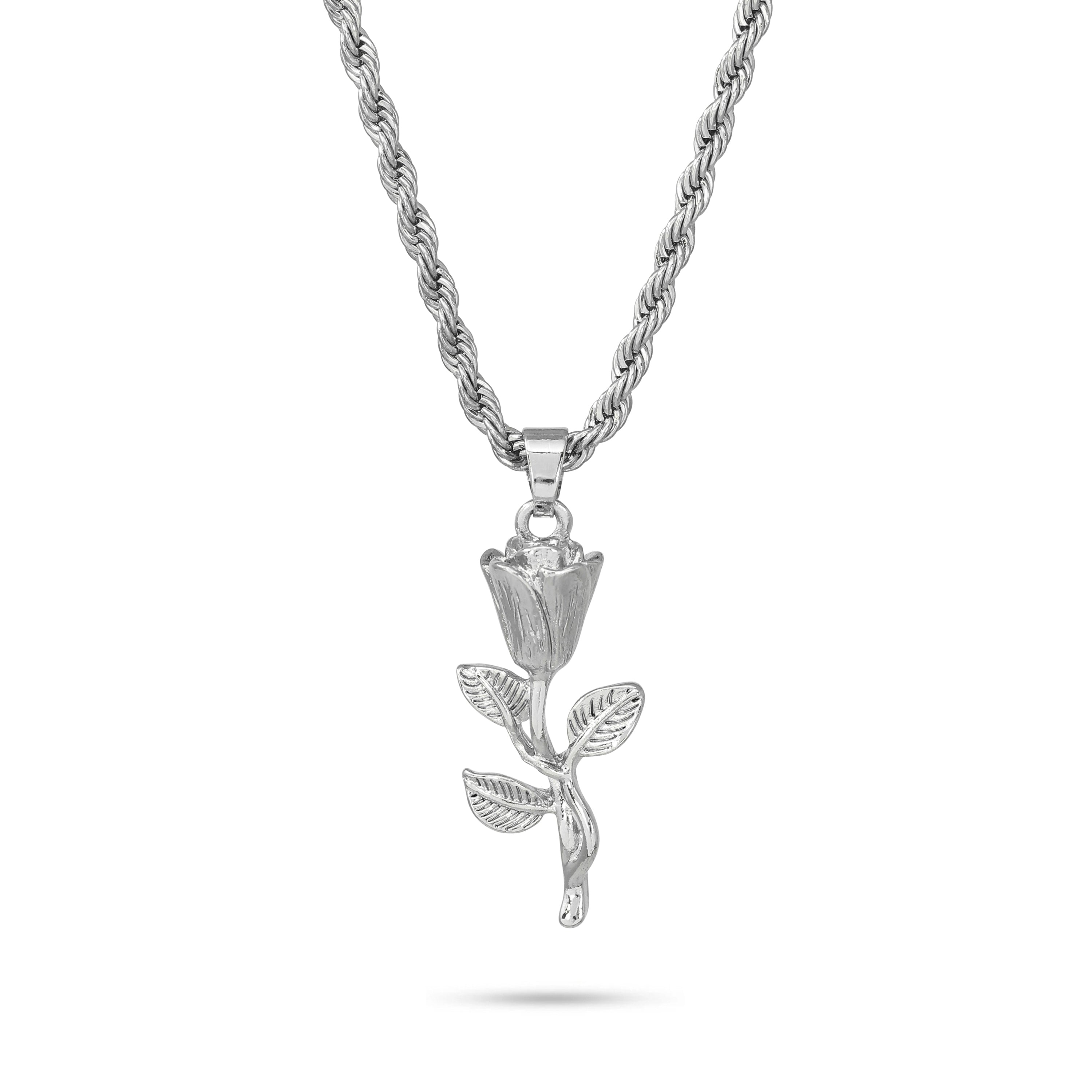 ROSE NECKLACE SILVER