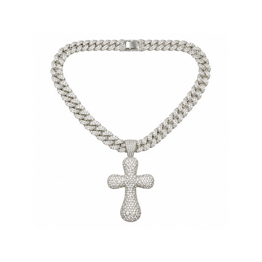 Ladies Bling Flash Out Chain RC1-201 S — SILVER