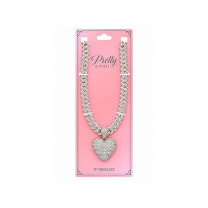 Ladies Bling Flash Out Chain RC1-401 S — SILVER on display card