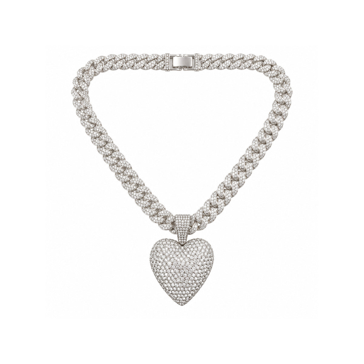 Ladies Bling Flash Out Chain RC1-401 S — SILVER