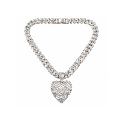 Ladies Bling Flash Out Chain RC1-401 S — SILVER