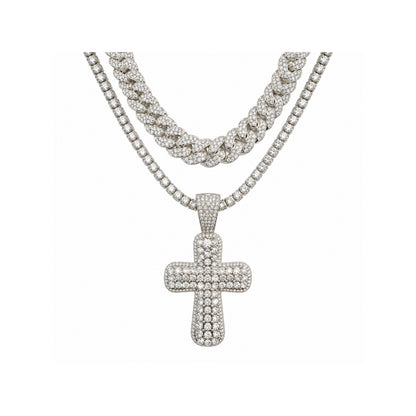 Ladies Bling Flash Out Chain RS2-101 S — SILVER