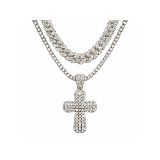 Ladies Bling Flash Out Chain RS2-101 S — SILVER