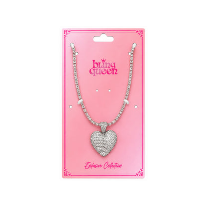 Ladies Bling Flash Out Chain RT1-301 S — SILVER on display card