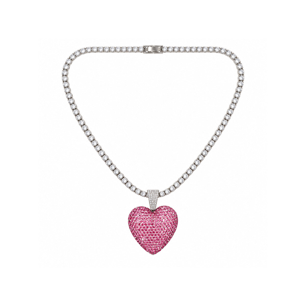 Ladies Bling Flash Out Chain RT1-301 SP — SILVER/PINK