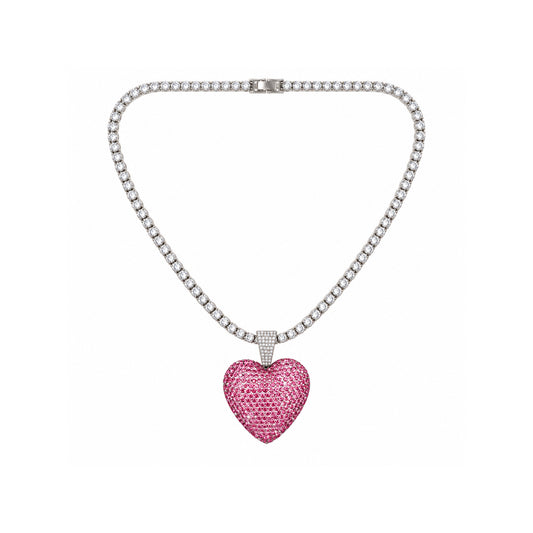 Ladies Bling Flash Out Chain RT1-301 SP — SILVER/PINK