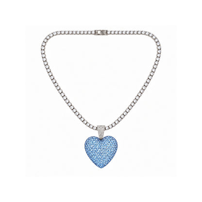 Ladies Bling Flash Out Chain RT1-302 SB — SILVER/BLUE