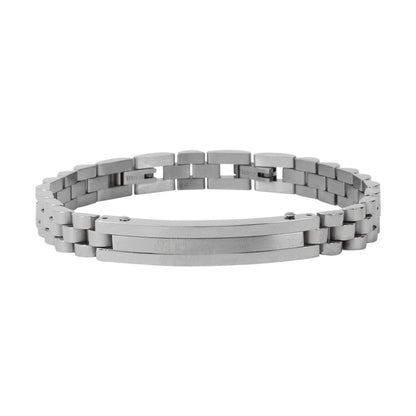 8mm Stainless Steel Id Bracelet - SBR-371