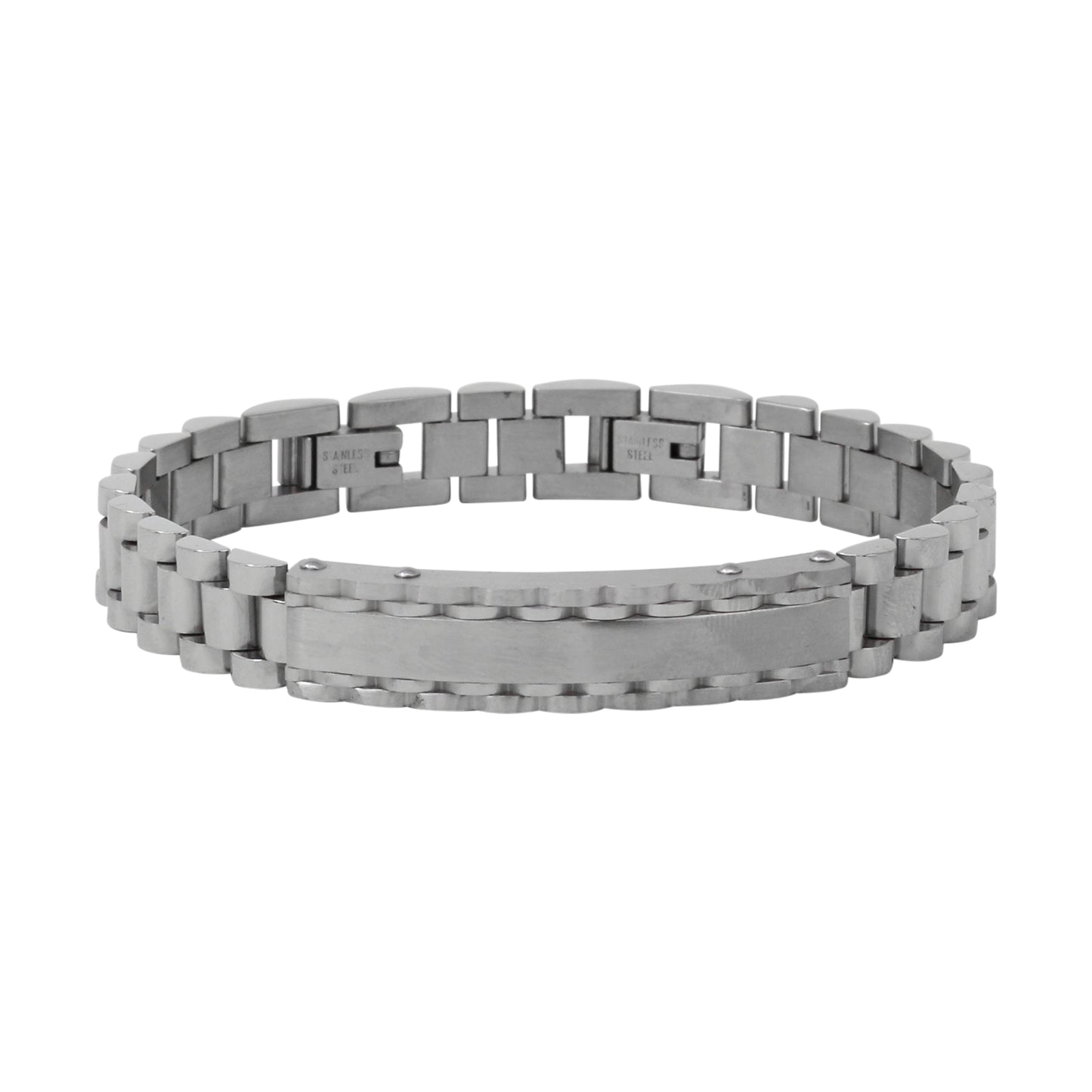 10mm Stainless Steel Id Bracelet - SBR-374