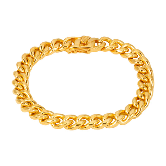 10mm Solid Cuban Bracelet - SCH-810-B