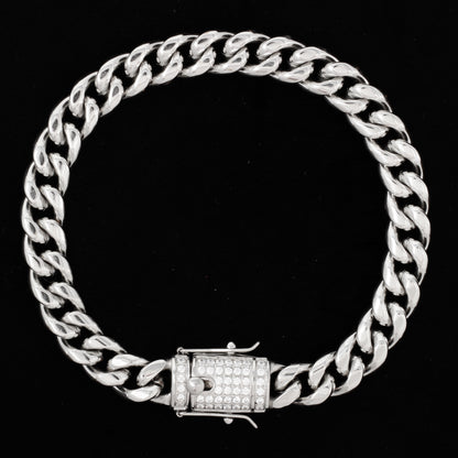 10mm Solid Cuban Bracelet - SCH-820-B
