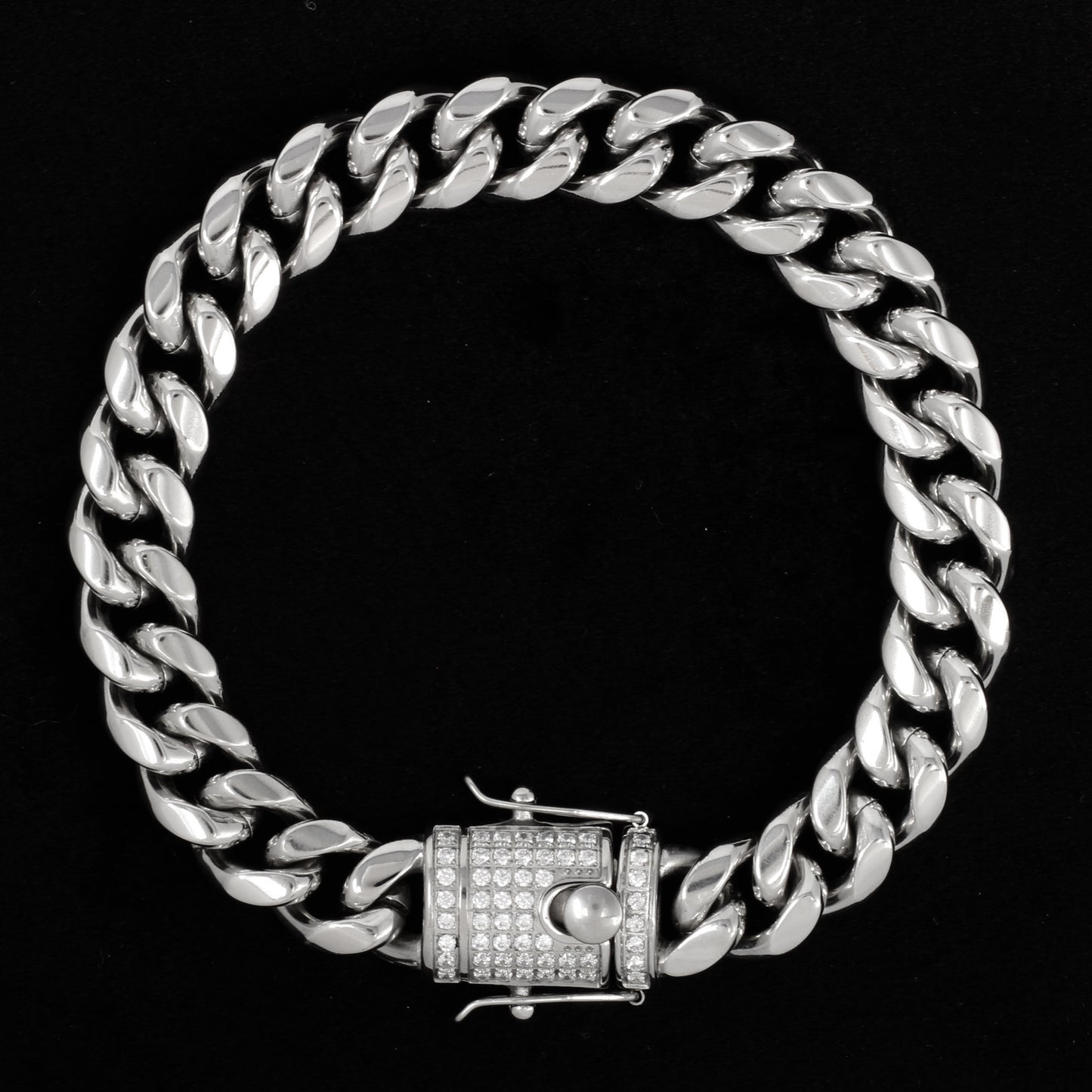 12mm Solid Cuban Bracelet - SCH-822-B