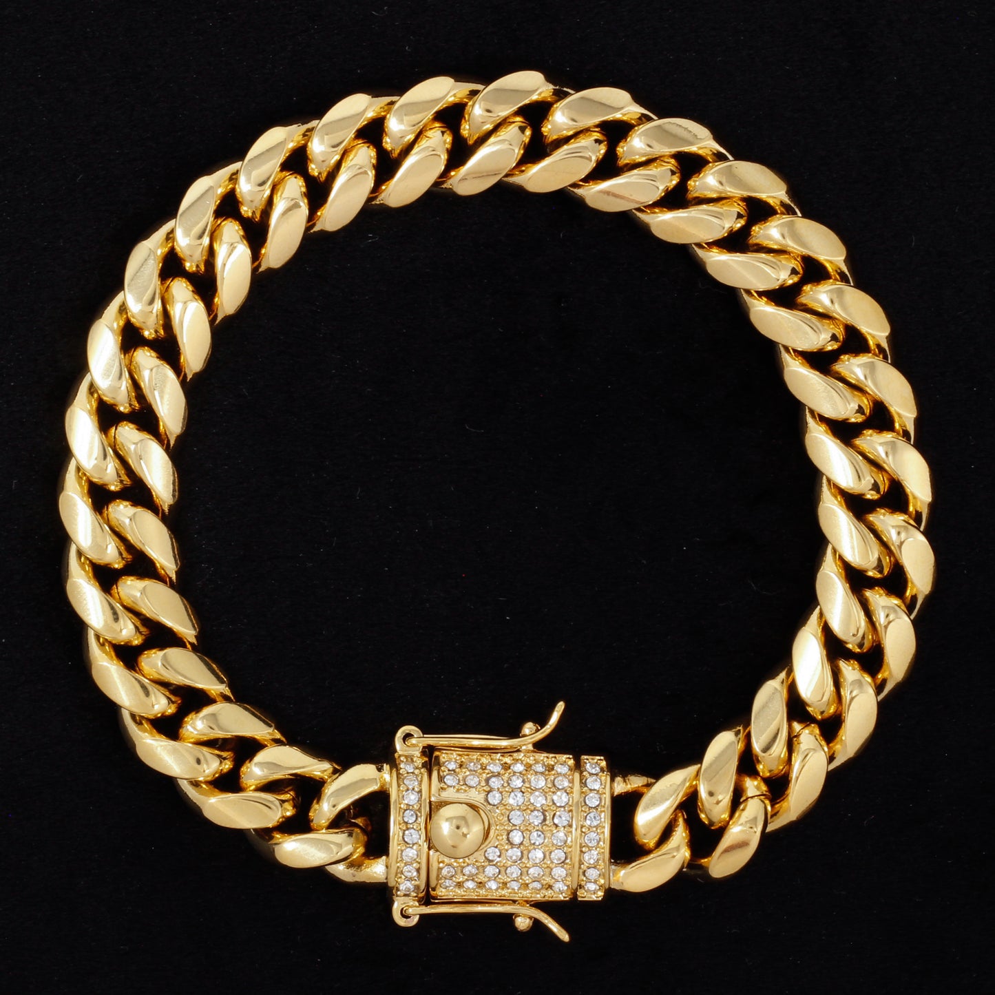 12mm Solid Cuban Bracelet - SCH-832-B