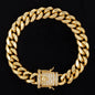 12mm Solid Cuban Bracelet - SCH-832-B