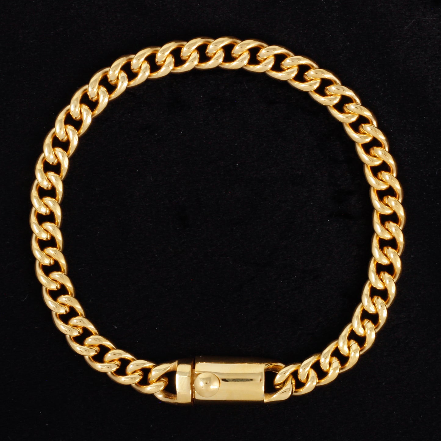 7mm Solid Cuban Bracelet - SCH-901-B**