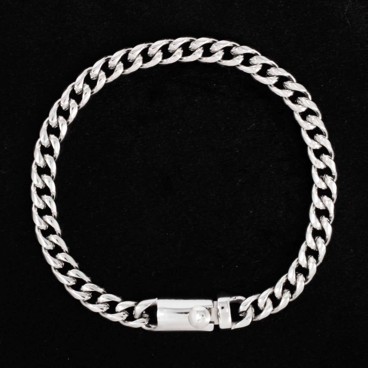 7mm Solid Cuban Bracelet - SCH-901-B**