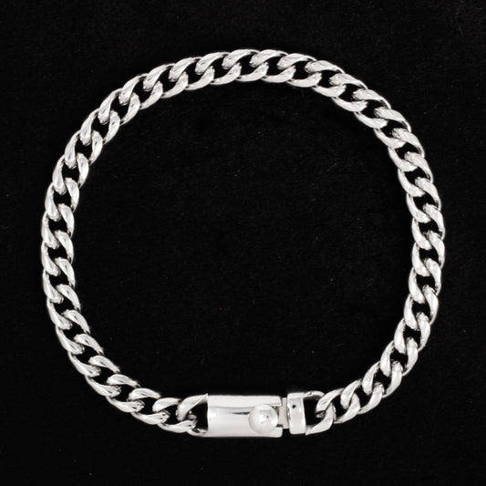 7mm Solid Cuban Bracelet - SCH-901-B**