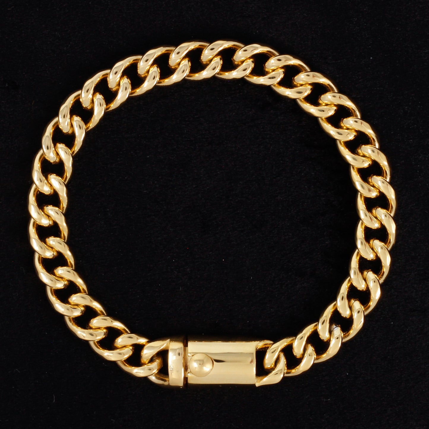 8mm Solid Cuban Bracelet - SCH-902-B**