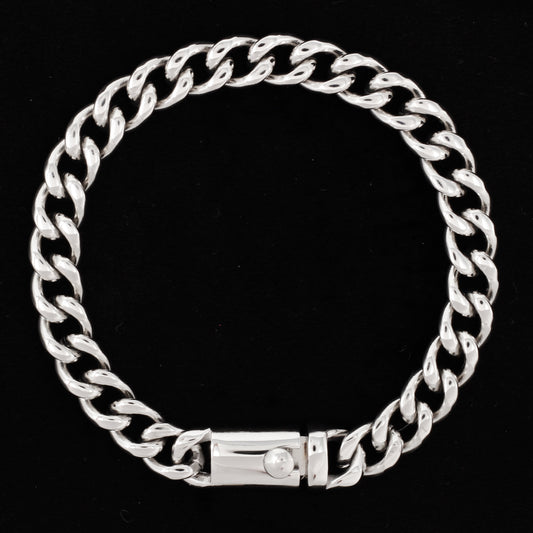 8mm Solid Cuban Bracelet - SCH-902-B**
