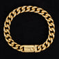 10mm Solid Cuban Bracelet - SCH-903-B**