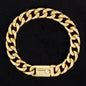 12mm Solid Cuban Bracelet - SCH-904-B**