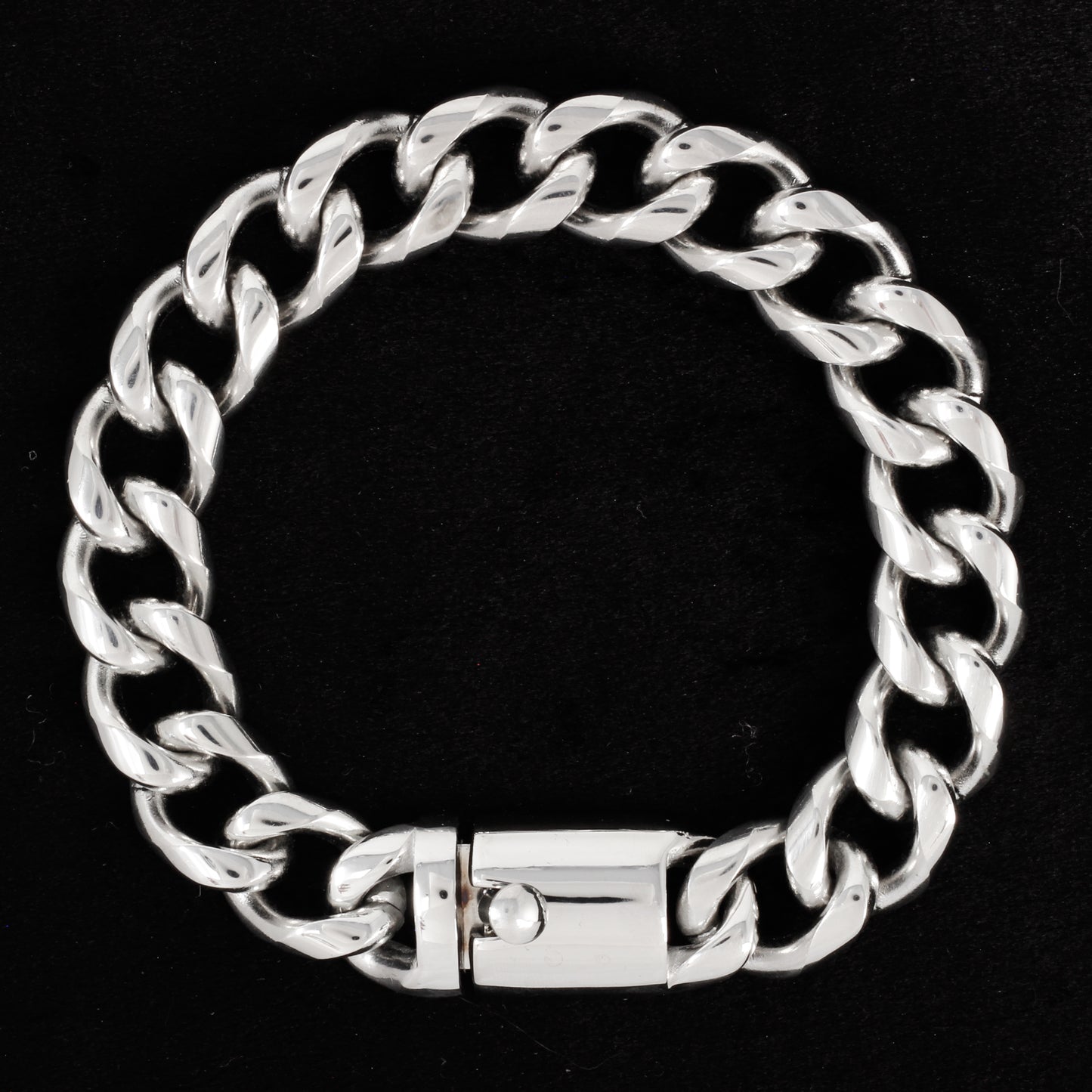 14mm Solid Cuban Bracelet - SCH-905-B**