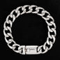 14mm Solid Cuban Bracelet - SCH-905-B**
