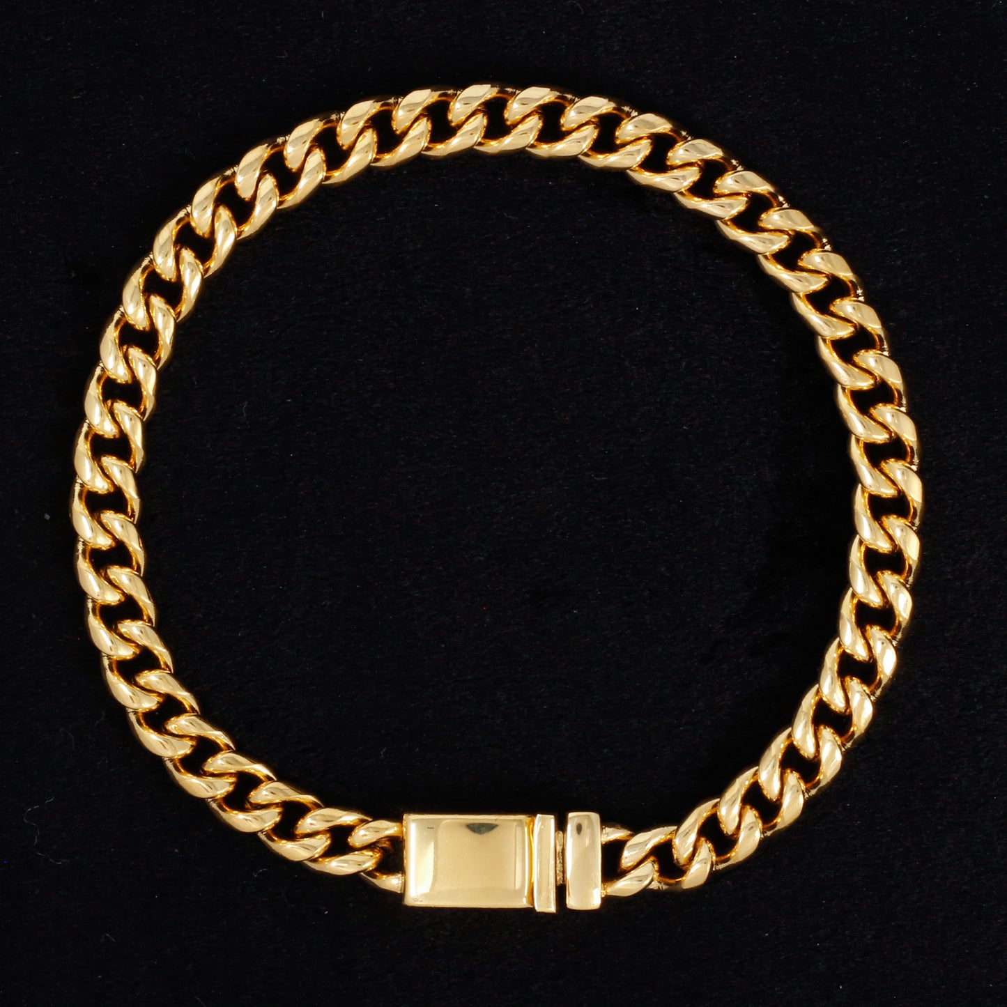 6mm Solid Cuban Bracelet - SCH-911-B**