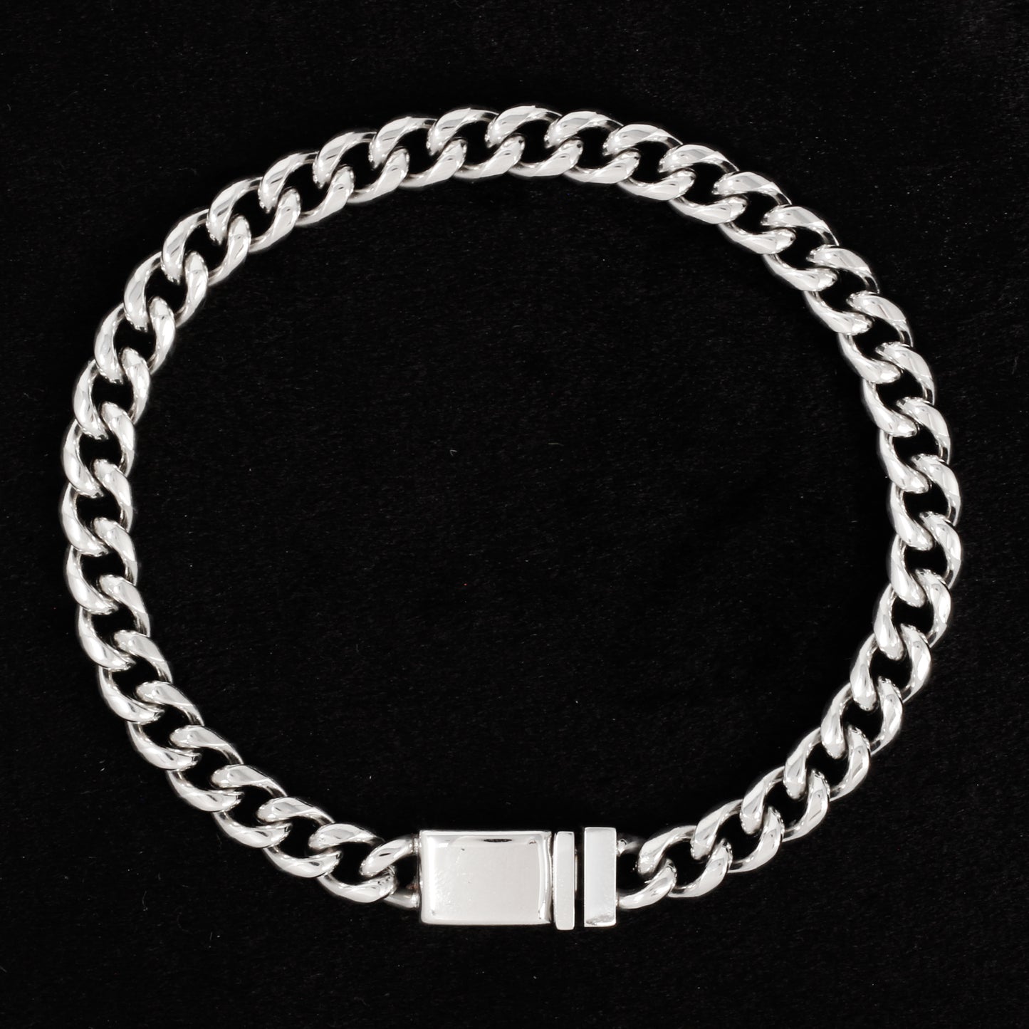 6mm Solid Cuban Bracelet - SCH-911-B**