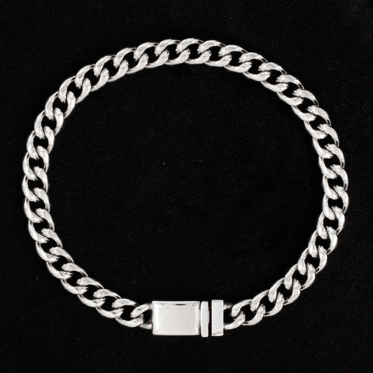 6mm Solid Cuban Bracelet - SCH-911-B**