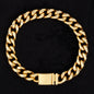 10mm Solid Cuban Bracelet - SCH-913-B**
