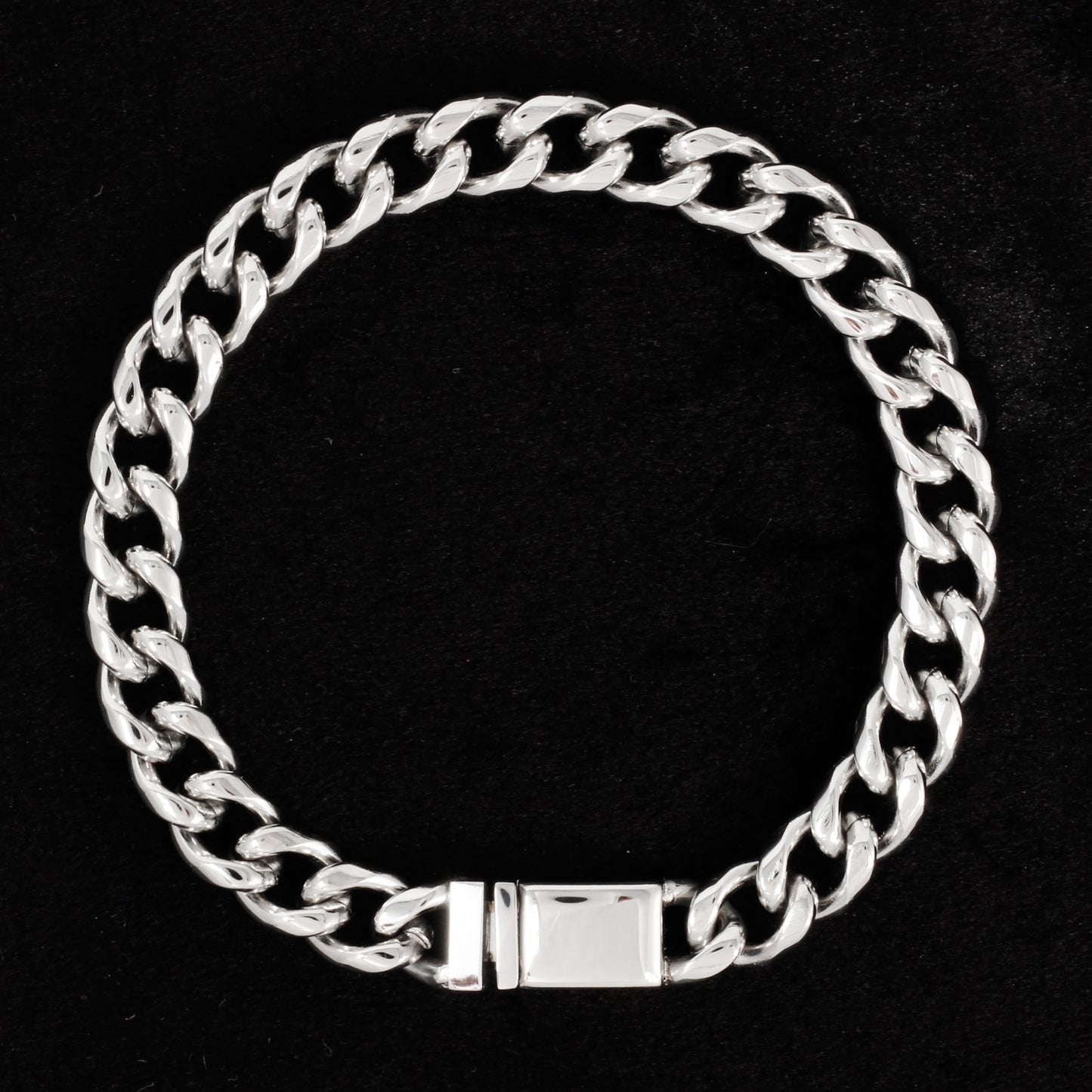 10mm Solid Cuban Bracelet - SCH-913-B**