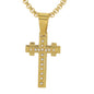 Mini Cross Necklace with 2.5mm Round Box Chain 24" - SCP-001