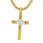Mini Cross Necklace with 2.5mm Round Box Chain 24" - SCP-002