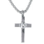 Mini Cross Necklace with 2.5mm Round Box Chain 24" - SCP-002