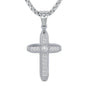Mini Cross Necklace with 2.5mm Round Box Chain 24" - SCP-005