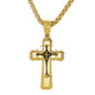 Mini Cross Necklace with 2.5mm Round Box Chain 24" - SCP-006