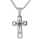 Mini Cross Necklace with 2.5mm Round Box Chain 24" - SCP-006