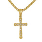 Mini Iced Cross Necklace with 2.5mm Round Box Chain 24" - SCP-010**