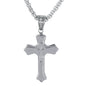 Mini Solid Cross Necklace with 2.5mm Round Box Chain 24" - SCP-011**