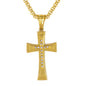 Mini Cross Necklace with 2.5mm Round Box Chain 24" - SCP-012