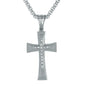 Mini Cross Necklace with 2.5mm Round Box Chain 24" - SCP-012