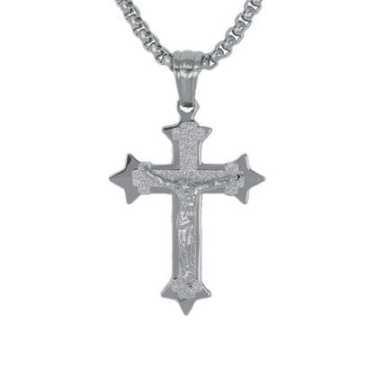 Mini Crucifix Necklace with 2.5mm Round Box Chain 24" - SCP-013