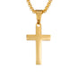 Mini Cross Necklace with 2.5mm Round Box Chain 24" - SCP-014