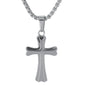 Mini Cross Necklace with 2.5mm Round Box Chain 24" - SCP-015